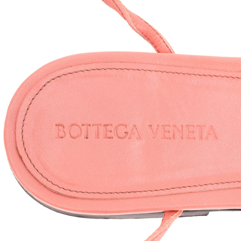 Bottega Veneta Ostrich Feathered Wonderbird Flat Thong Sandals. Size 39