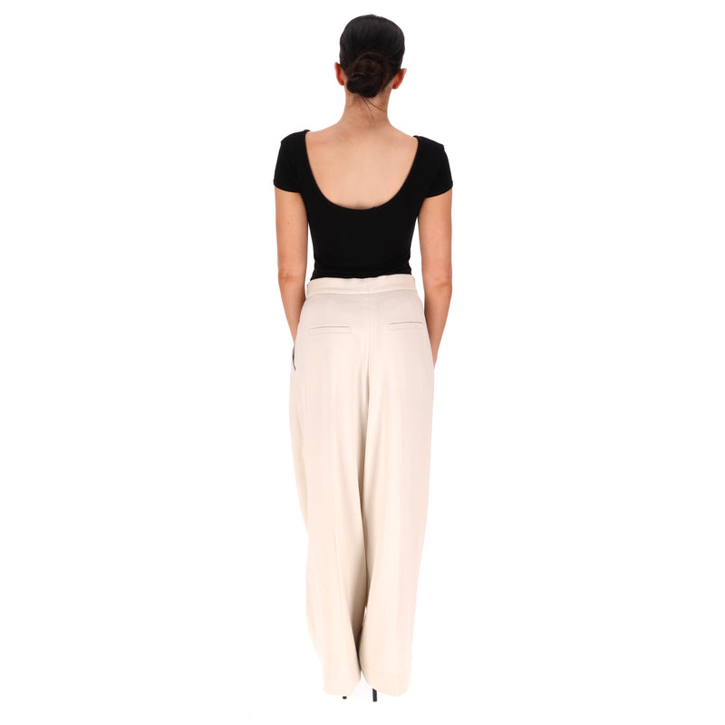 Brunello Cucinelli Wool Blend Wide Leg Trousers. Size 38IT