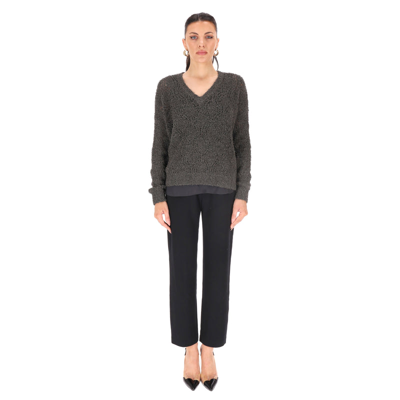 Brunello Cucinelli  Luxury Cotton & Silk Knitted Top. Size S