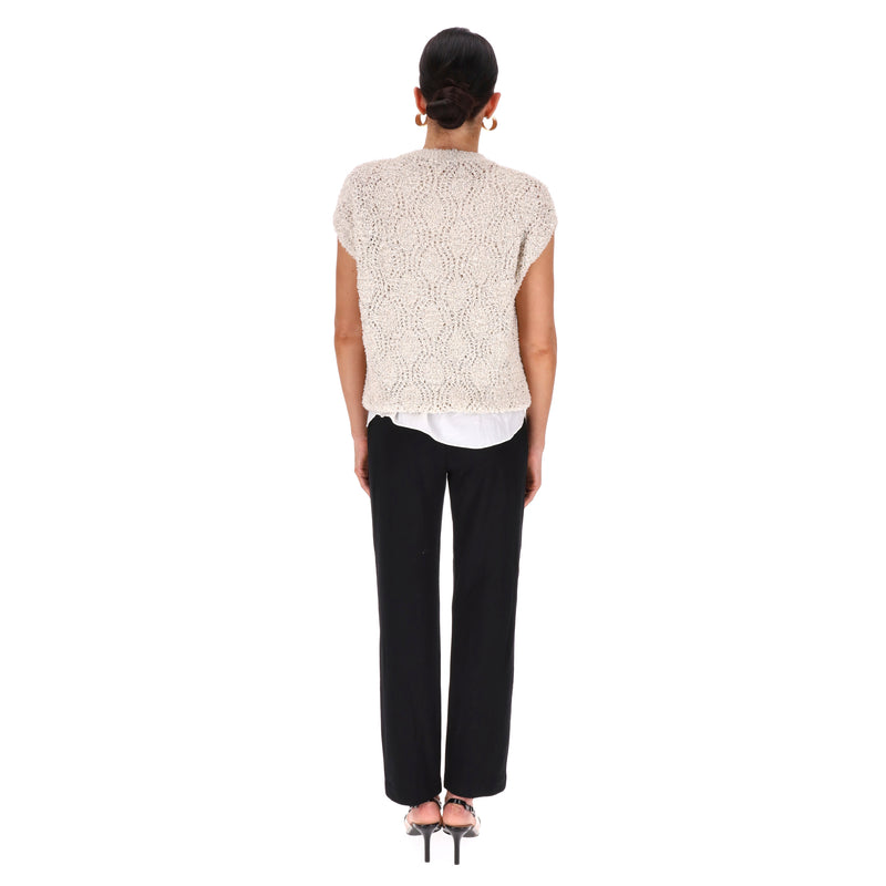Brunello Cuccinelli Textured Cotton & Silk Blend Jumper Top. Size XS