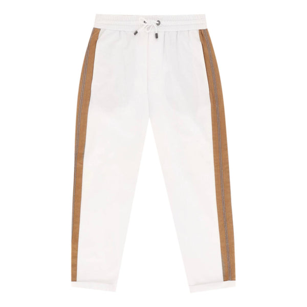 Brunello Cucinelli Cotton Side Stripe Cropped Joggers/Trousers. Size XS