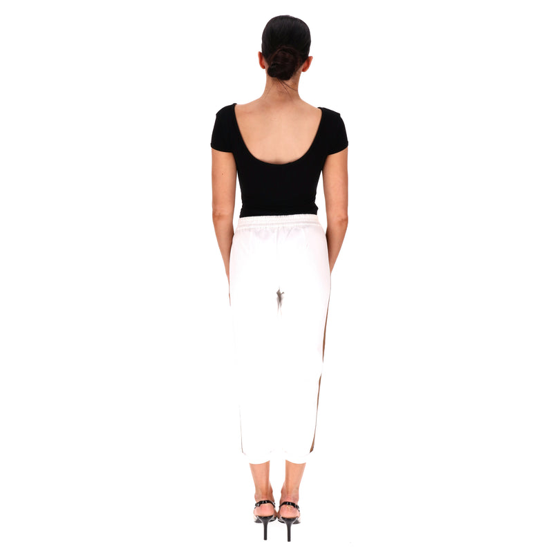 Brunello Cucinelli Cotton Side Stripe Cropped Joggers/Trousers. Size XS