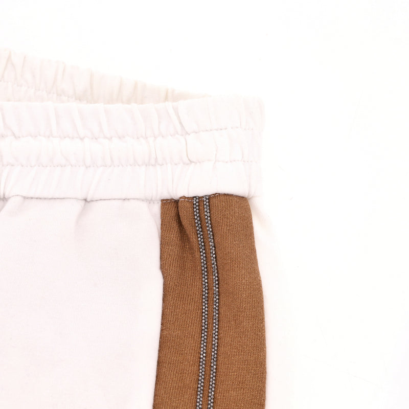 Brunello Cucinelli Cotton Side Stripe Cropped Joggers/Trousers. Size XS