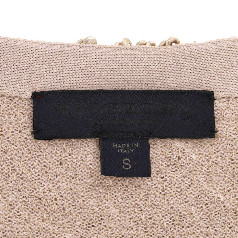 Burberry Cotton Sequin Embellished Cardigan. Size S
