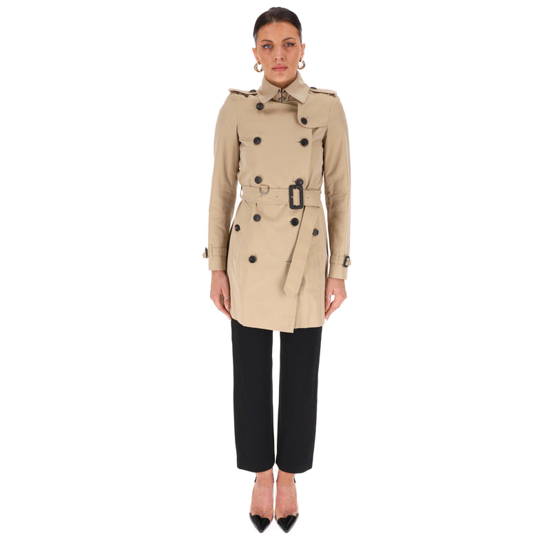 Burberry Mid-Length Kensington Trench Coat. Size 4UK