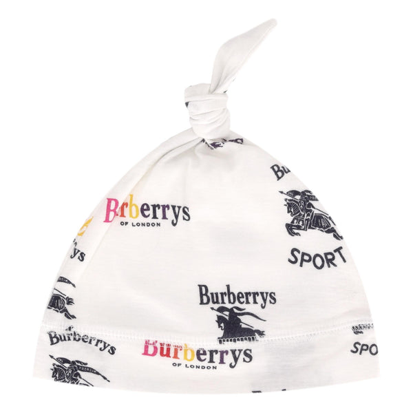 Burberry Baby Cotton Logo Beanie Hat. Size XXS