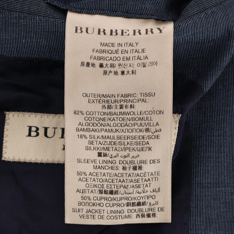 Burberry London Cotton & Silk Blend Trouser Suit Jacket. Size 54IT