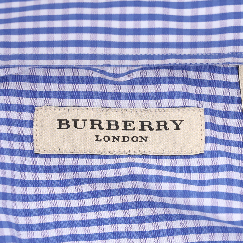 Burberry London Gingham Check Cotton Shirt. Size 42FR