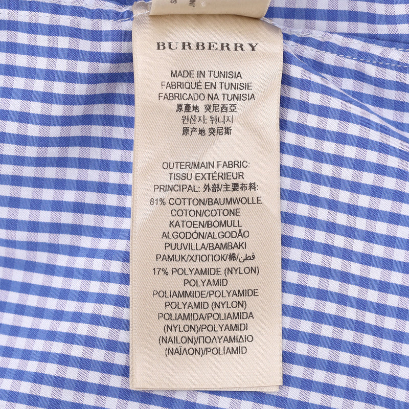 Burberry London Gingham Check Cotton Shirt. Size 42FR