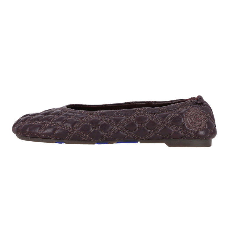 Burberry Embroidered Quilted Lambskin Ballet Flats. Size 38.5
