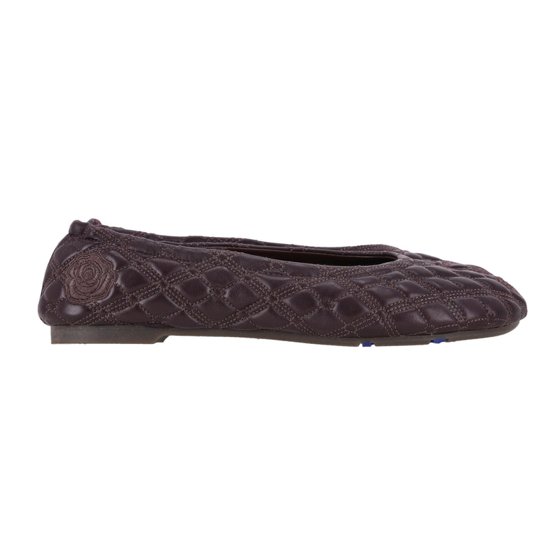 Burberry Embroidered Quilted Lambskin Ballet Flats. Size 38.5