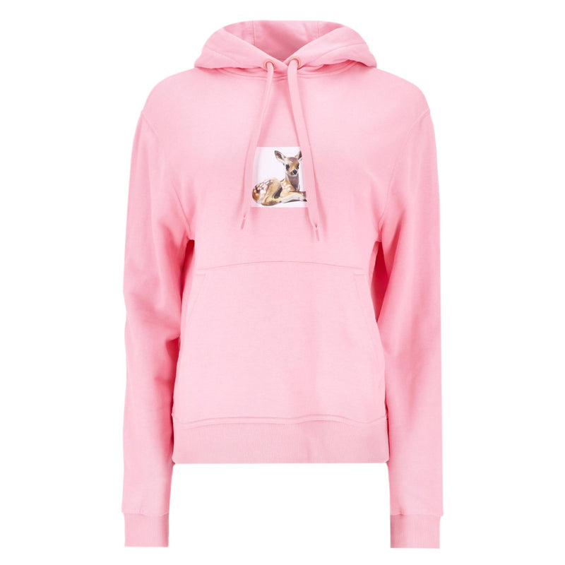 Burberry Deer Print Cotton Oversized Hoodie. Size S