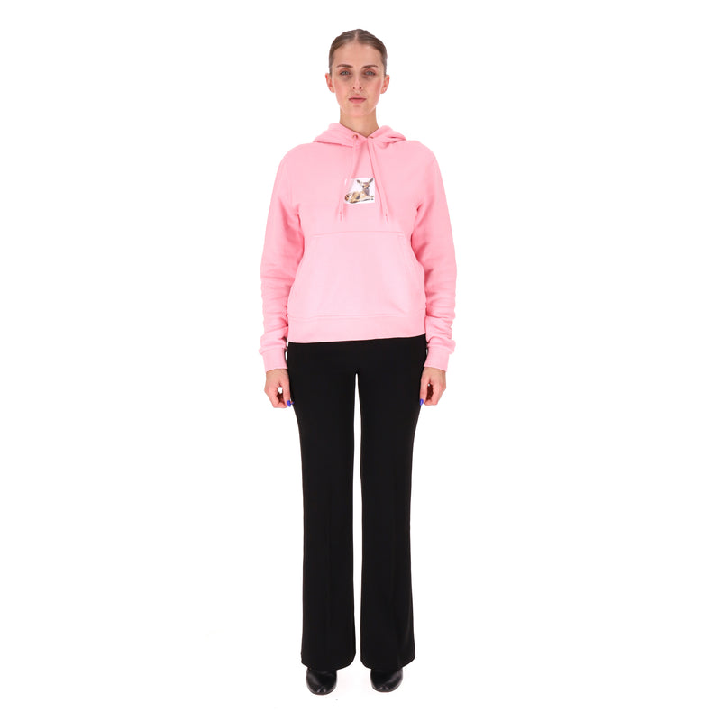 Burberry Deer Print Cotton Oversized Hoodie. Size S