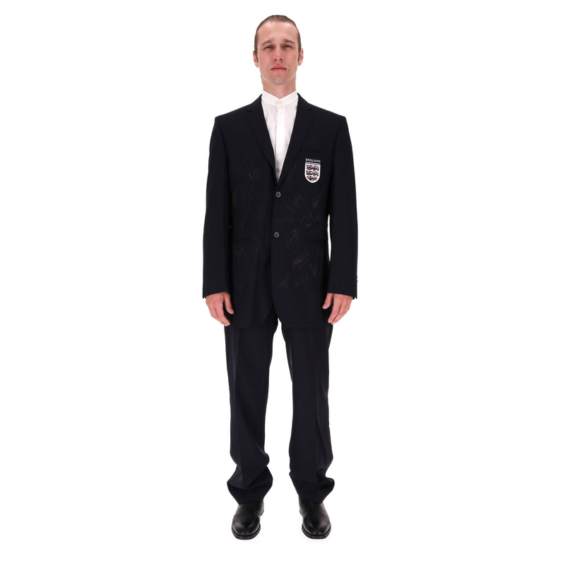 2002 World Cup England Squad Official Tour Suit - Hand Signed By All Players