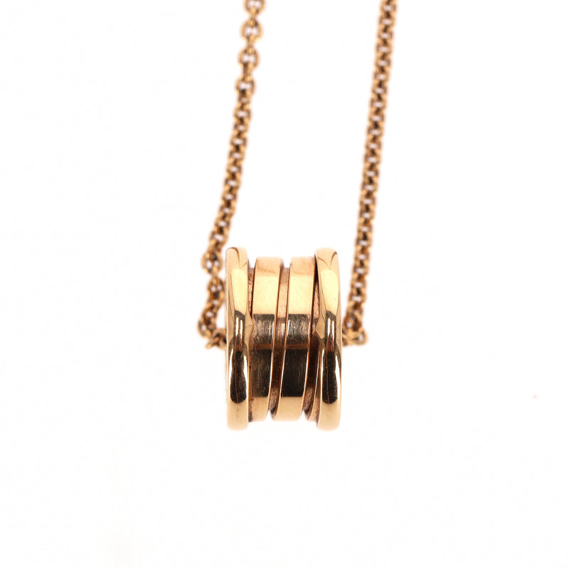 Bvlgari B.Zero1 Pendant Chain Necklace In 18k Rose Gold