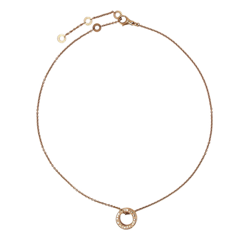 Bvlgari B.Zero1 Pendant Chain Necklace In 18k Rose Gold