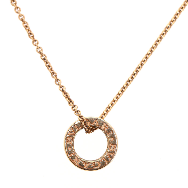 Bvlgari B.Zero1 Pendant Chain Necklace In 18k Rose Gold