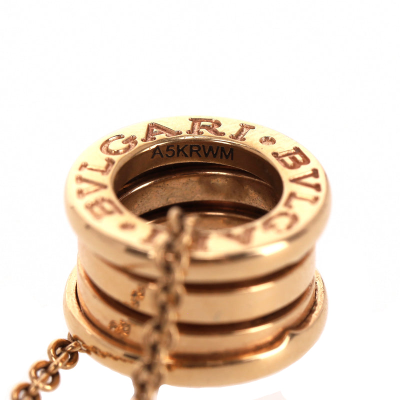 Bvlgari B.Zero1 Pendant Chain Necklace In 18k Rose Gold