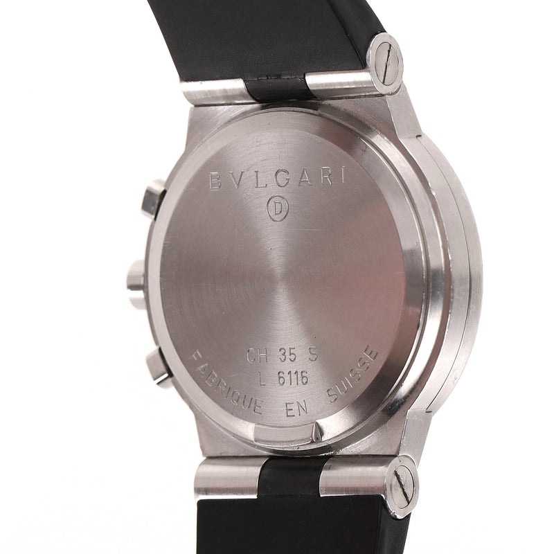 Bvlgari Diagono Chronograph Stainless Steel Watch With A Ceramic Strap