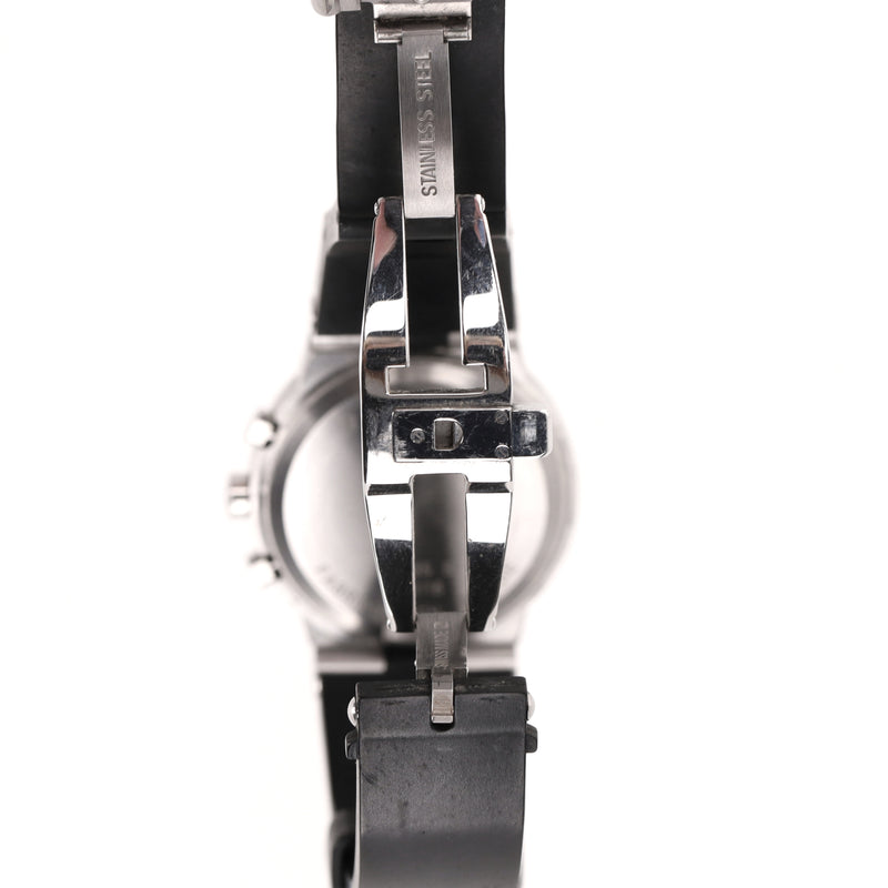 Bvlgari Diagono Chronograph Stainless Steel Watch With A Ceramic Strap