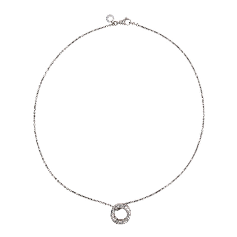 Bvlgari B.Zero1 Pendant Chain Necklace In 18k White Gold