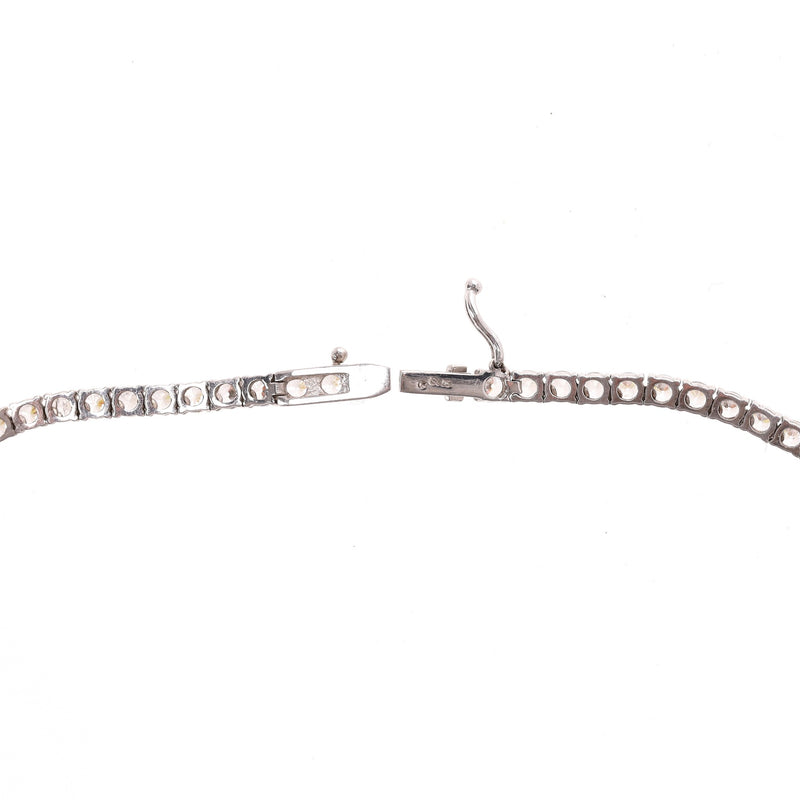 Carat London White Gold Plated Necklace With Brilliant Stones