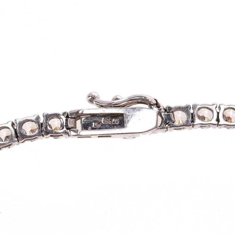 Carat London White Gold Plated Necklace With Brilliant Stones