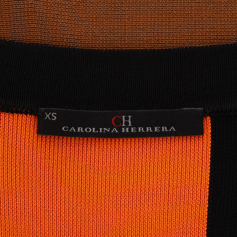 Carolina Herrera Colour-Block Midi Dress. Size XS
