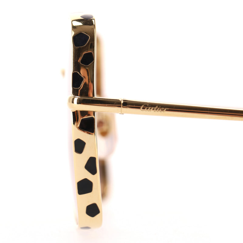 Cartier Oversized Sunglasses With Panther Spotted Frames