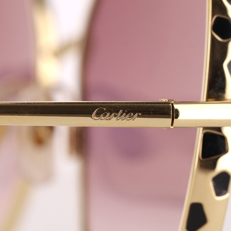 Cartier Oversized Sunglasses With Panther Spotted Frames