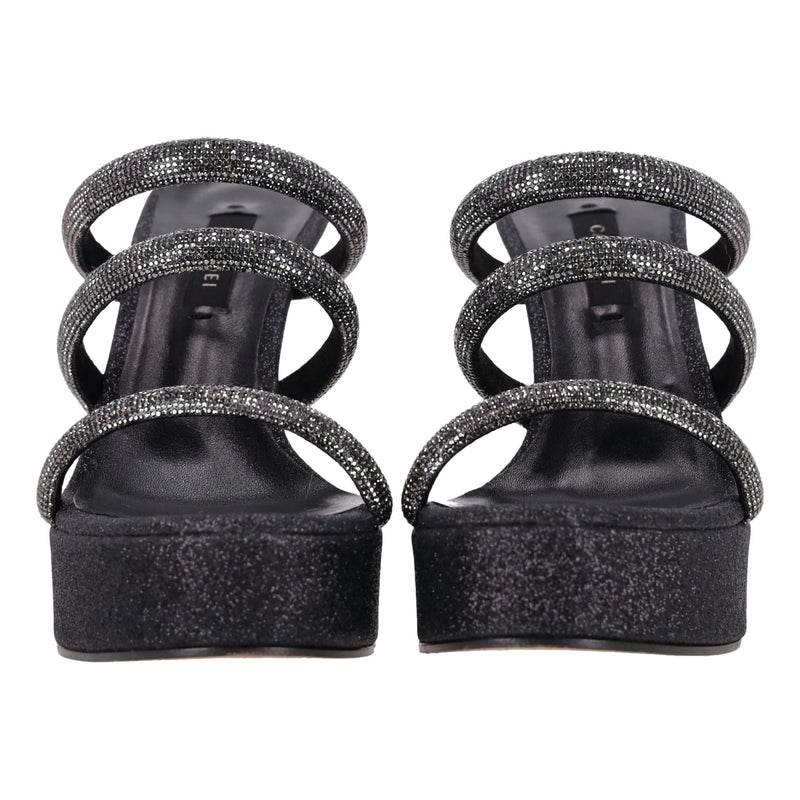 Casadei Crystal Strappy Heeled Mule Sandals. Size 38