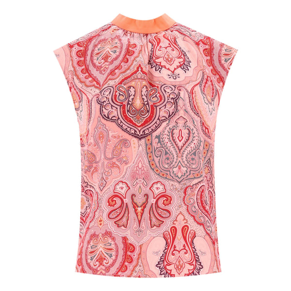Celine Silk Paisley Print Top By Phoebe Philo. Size 36FR
