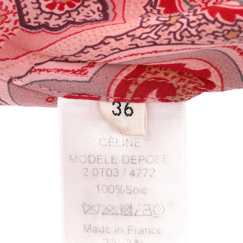 Celine Silk Paisley Print Top By Phoebe Philo. Size 36FR