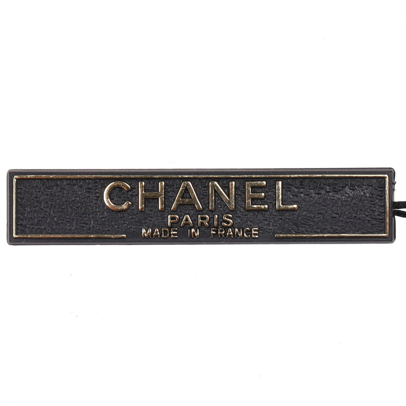 Chanel 'CC' Logo Enamel Brooch With Camellia Flower Detail