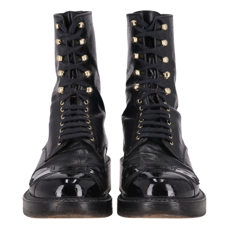 Chanel 'CC' Logo Utah Eagle Biker Boots. Size 37