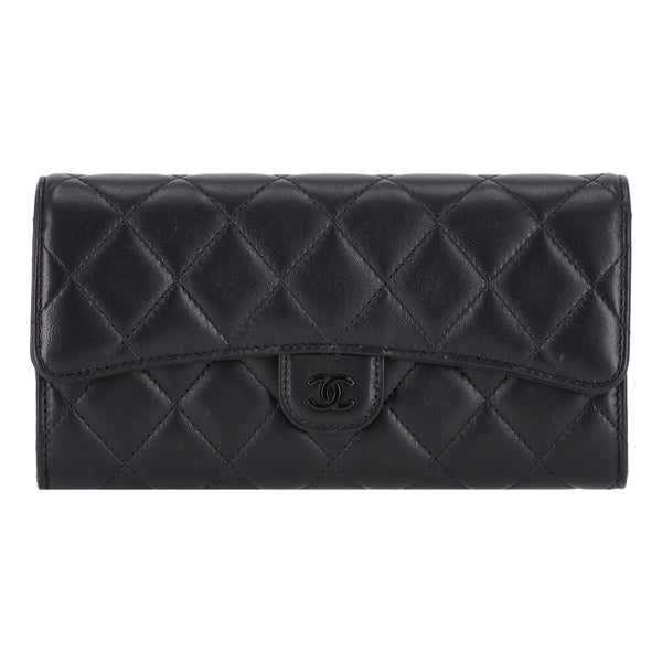 Chanel Quilted Lambskin Classic Flap Large Wallet