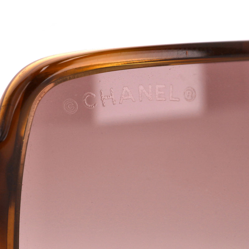 Chanel Tortoiseshell Rectangular Sunglasses