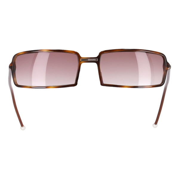 Chanel Tortoiseshell Rectangular Sunglasses