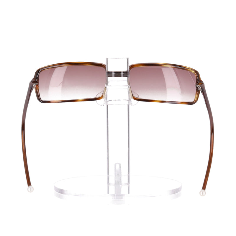Chanel Tortoiseshell Rectangular Sunglasses