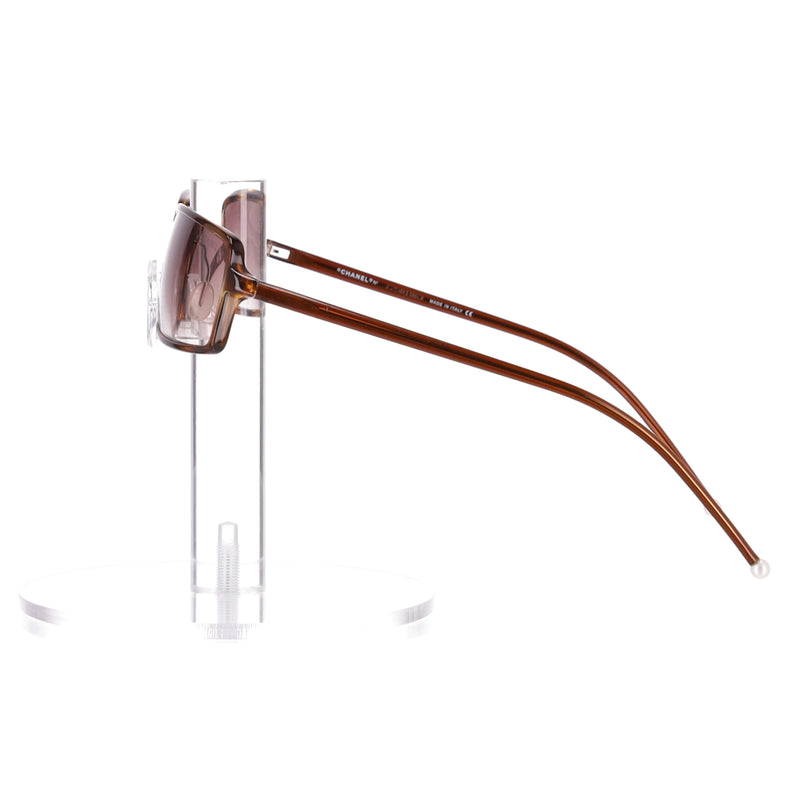 Chanel Tortoiseshell Rectangular Sunglasses