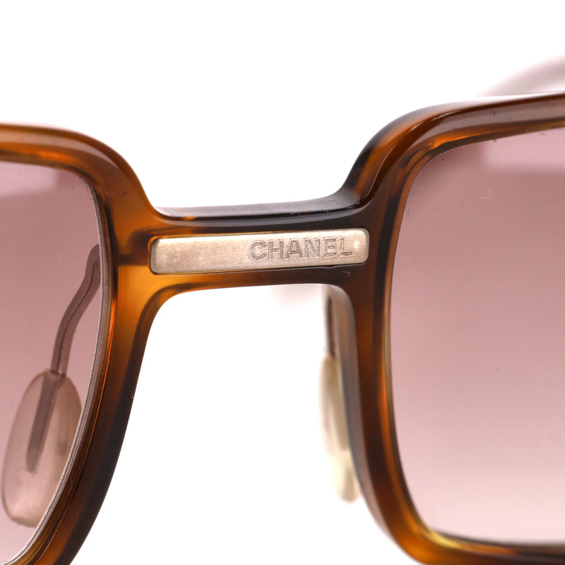 Chanel Tortoiseshell Rectangular Sunglasses