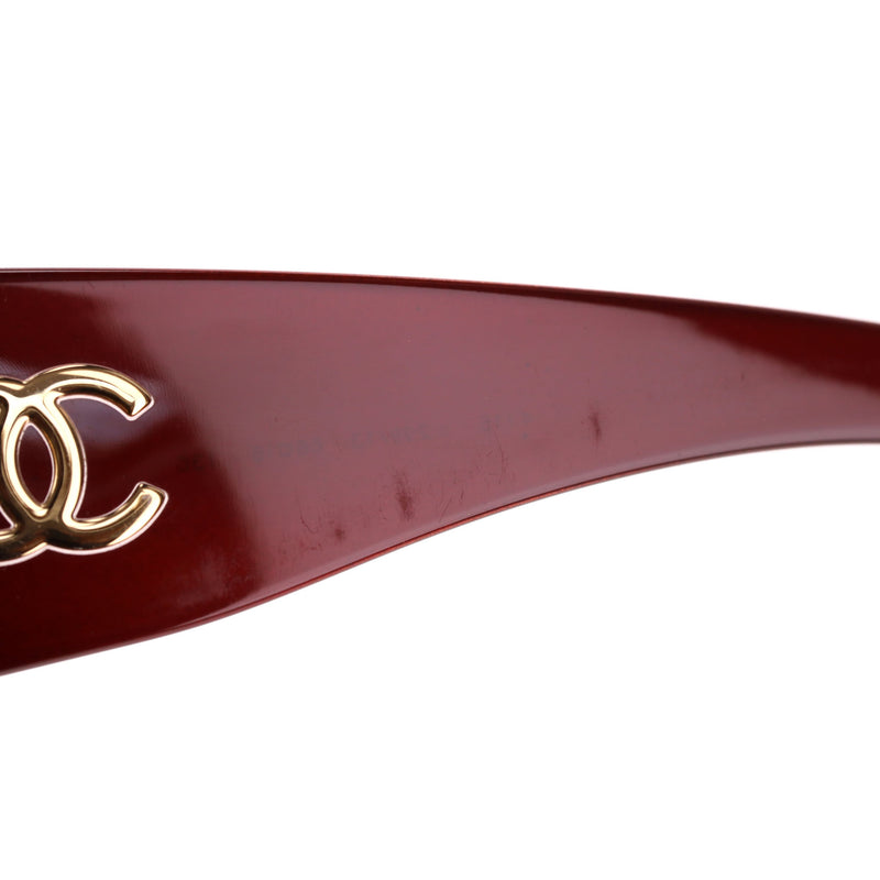 Chanel 'CC' Logo Detail Oversized Sunglasses