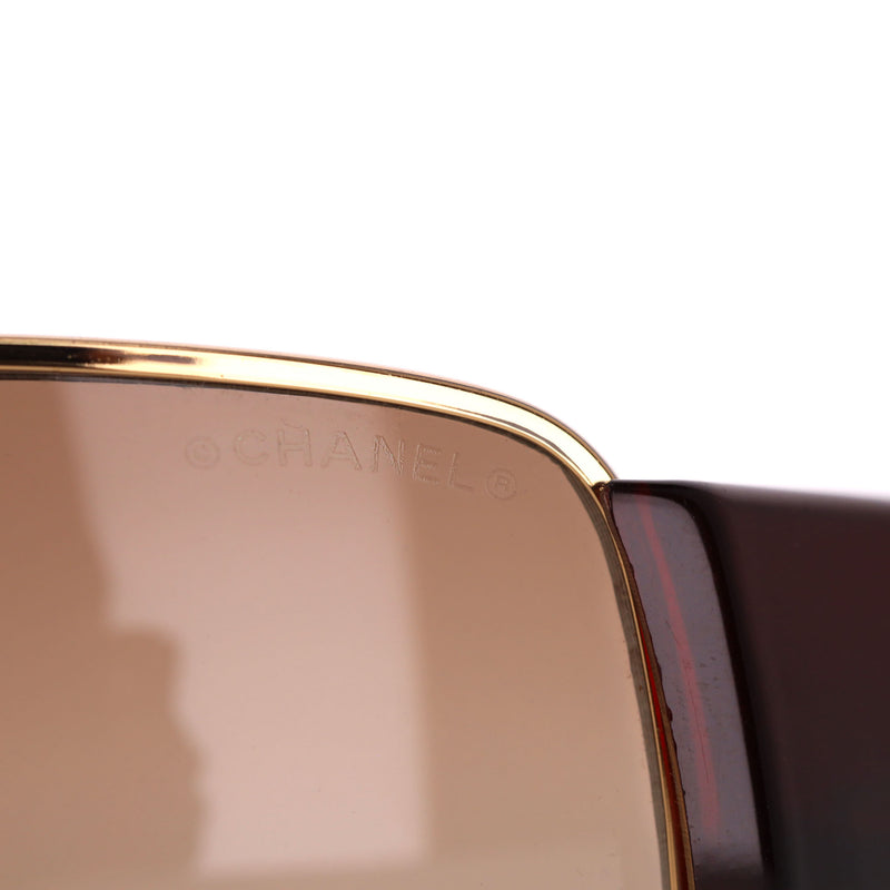 Chanel 'CC' Logo Detail Oversized Sunglasses