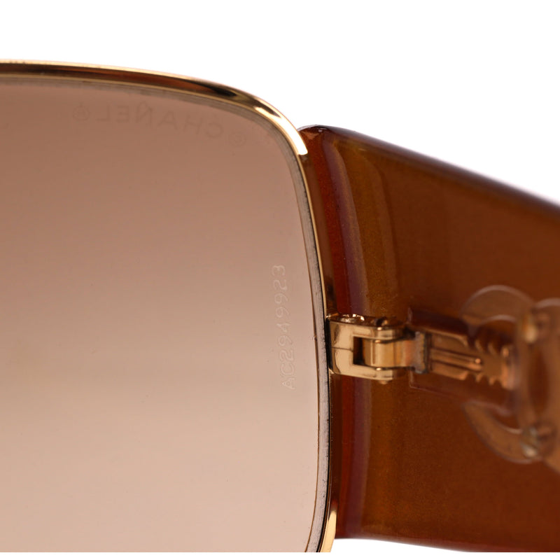 Chanel 'CC' Logo Detail Oversized Sunglasses