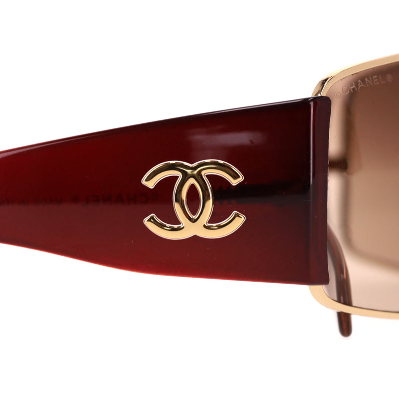 Chanel 'CC' Logo Detail Oversized Sunglasses