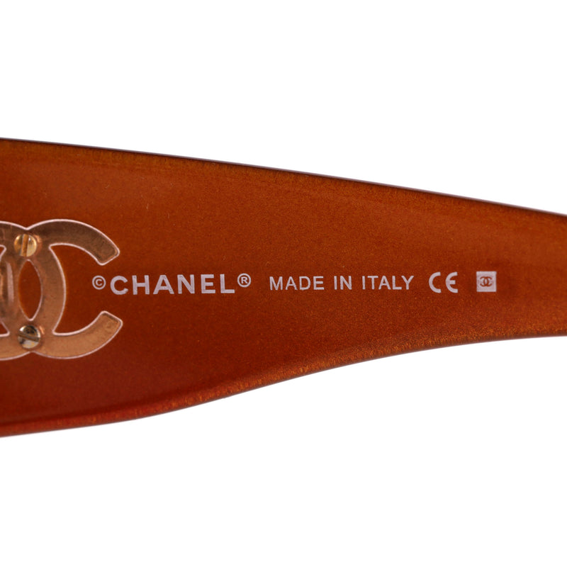 Chanel 'CC' Logo Detail Oversized Sunglasses