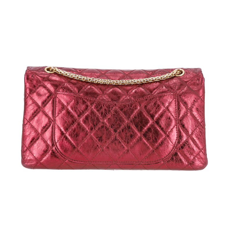 Chanel Metallic Quilted Calfskin 2.55 Reissue 227 Flap Bag