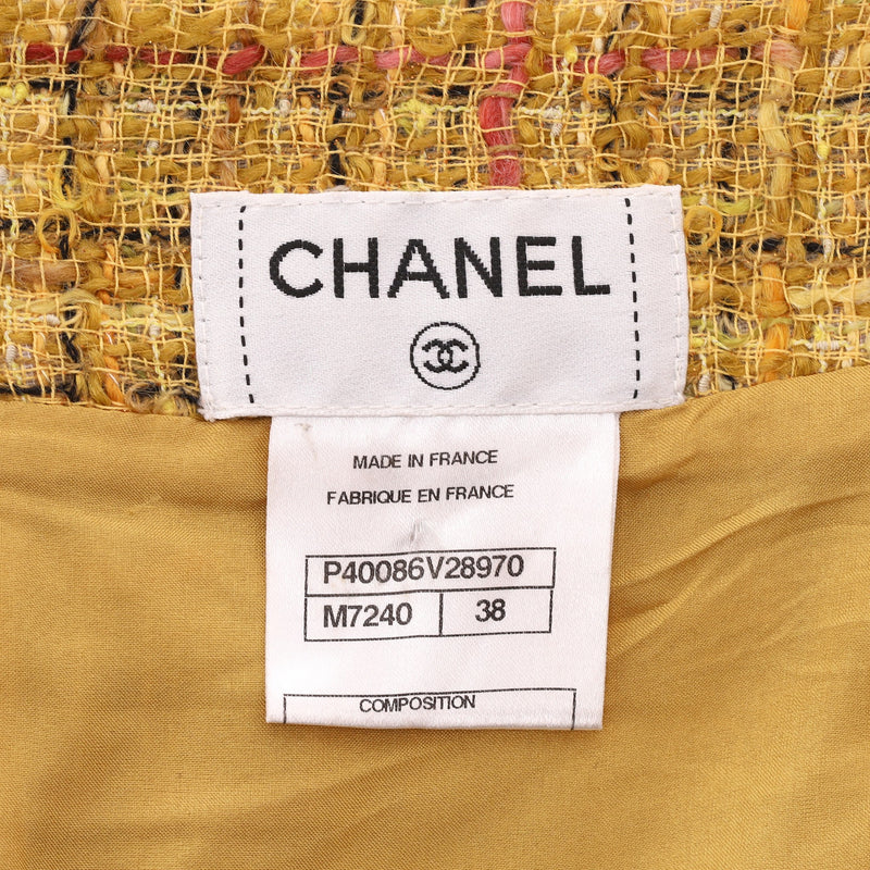 Chanel Fantasy Wool Tweed & Crystal Mini Skirt. Size 38FR