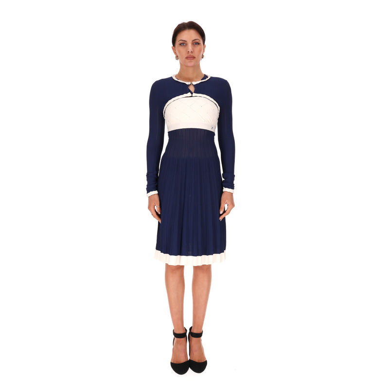 Chanel Haltered Dress & Bolero Cardigan Matching Set/Ensemble. Size 38FR