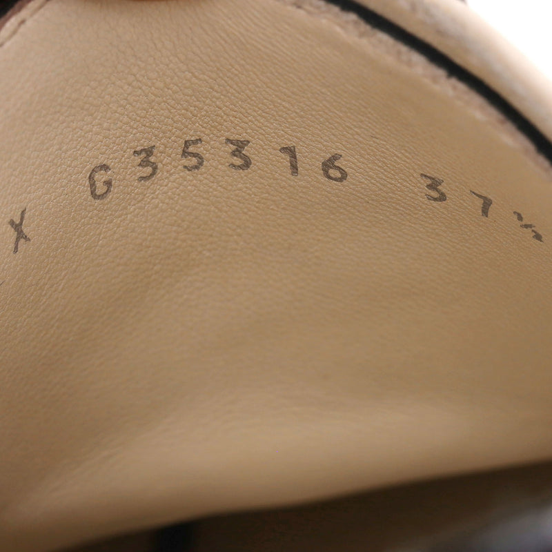 Chanel Two-Tone Patent Leather Chain & Logo Detail Oxford Brogues. Size 37.5